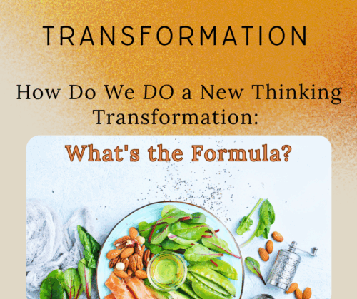 How Do We DO a New Thinking Transformation: What’s the Formula?